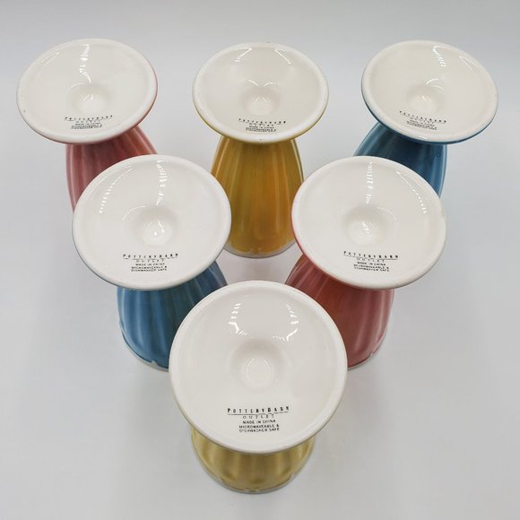 Pottery Barn Outlet Milkshake Ceramic Glass (6) & Spoons (6) - Picture 5 of 16